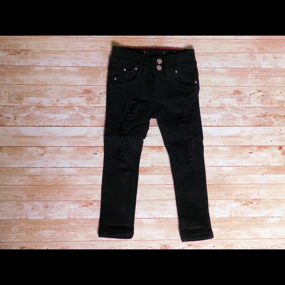 Girls destroyed denim